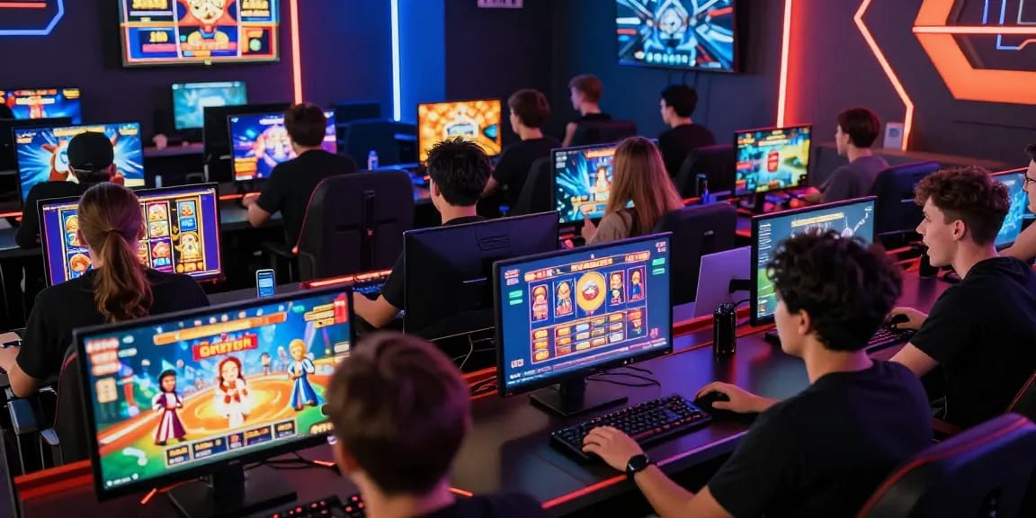 Engaged players enjoying games on https://gemwin.pics/ within a vibrant online gaming atmosphere.