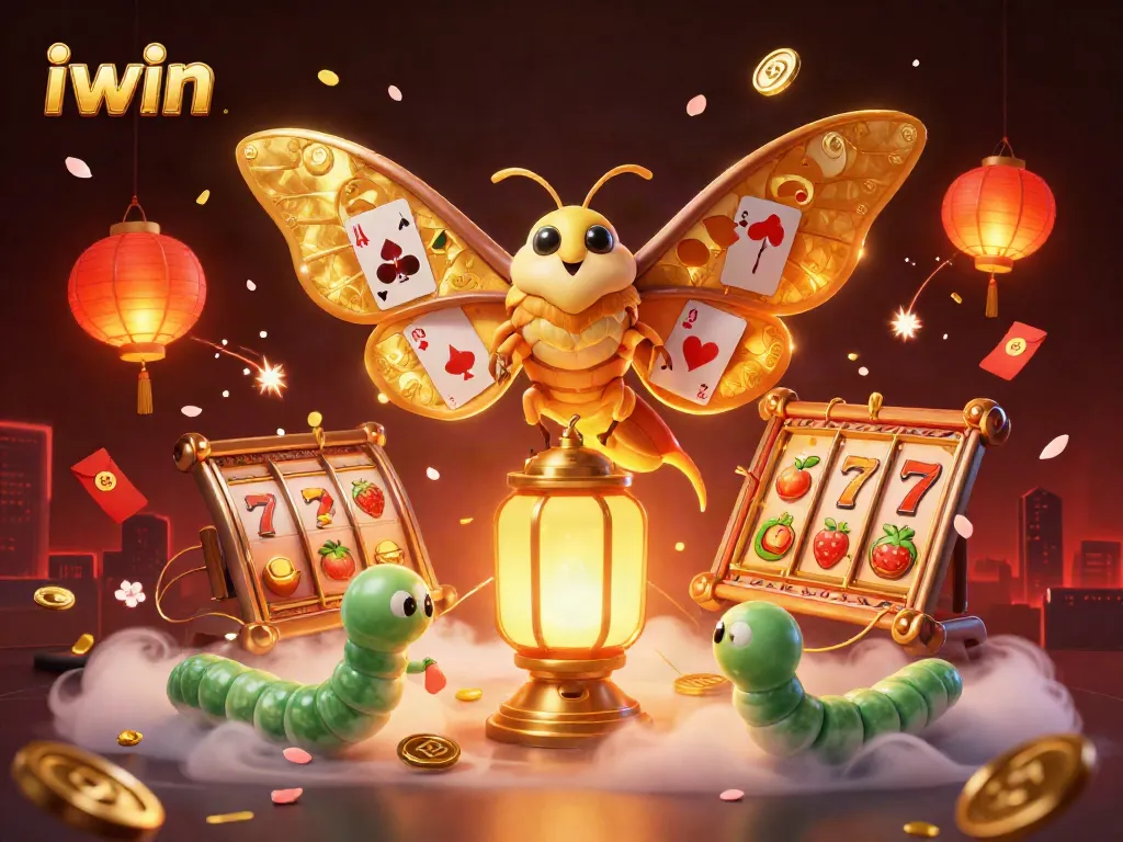 Spin to win with iwin in this vibrant casino-themed 3D illustration.