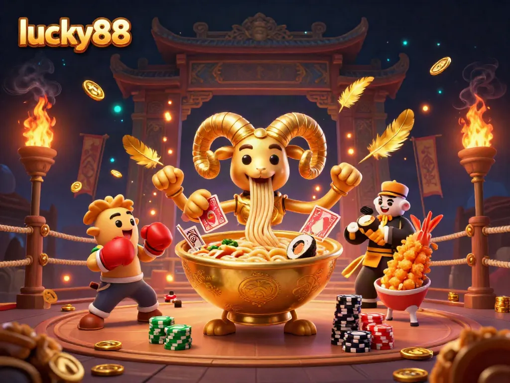 Experience thrilling gameplay with lucky88 as vibrant cartoon characters engage in a dynamic casino scene.