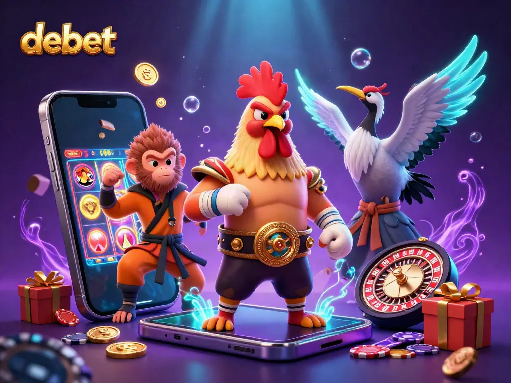 Experience thrilling gameplay at debet with dynamic casino elements, vibrant characters, and captivating visuals.