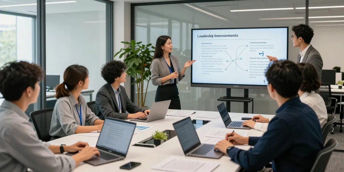 Feedback Kultur Arbeit in modernem Büro mit kreativen Brainstorming-Sitzung.